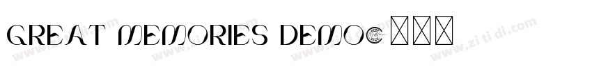 Great Memories Demo字体转换